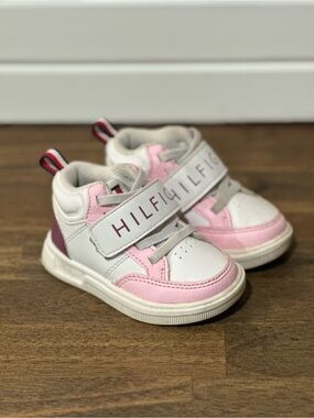 Tommy Hilfiger Kids White, Pink & Burgundy High-Top Sneakers